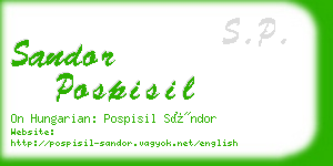 sandor pospisil business card